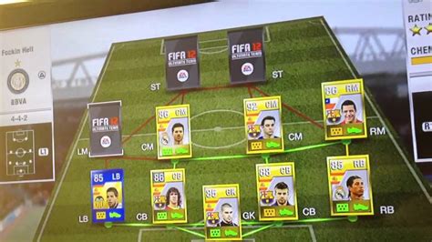 Fifa 12 Ultimate Team Liga Bbva Squad Builder Inc Messi YouTube