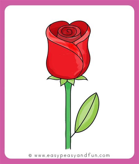 Share more than 151 easy rose flower drawings super hot - seven.edu.vn