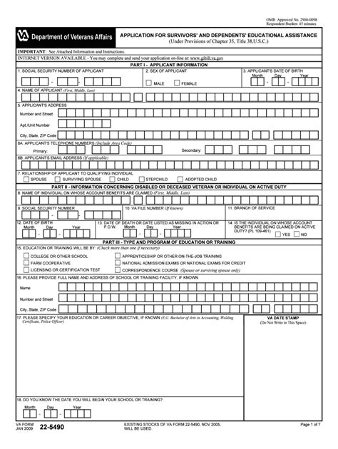 Fillable Online Unco Application For Survivors And Dependents