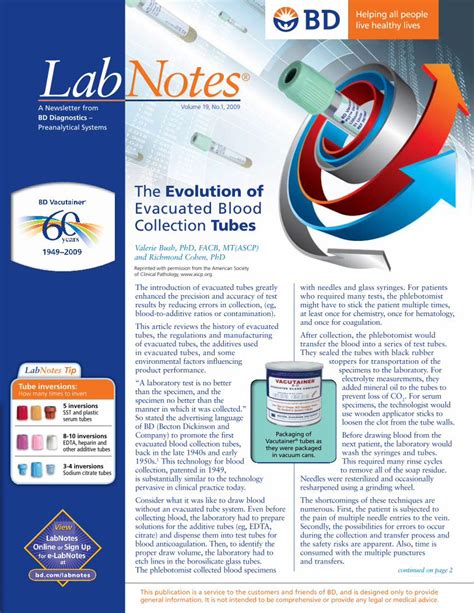 PDF The Evolution Of Evacuated Blood Collection Tubes History Of