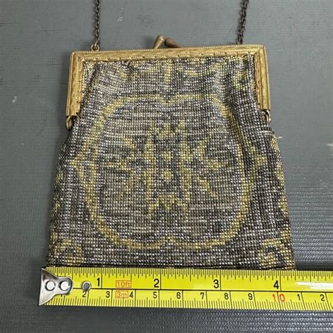 Antique Edwardian S French Steel Bead Purse Art N Gem