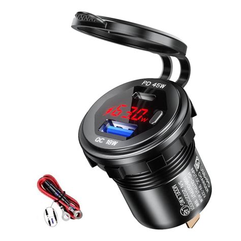 Dolpphoneven Metal Qc30 Usb Fast Car Charger With Voltagepower Gpcs Adapter Power Au Red