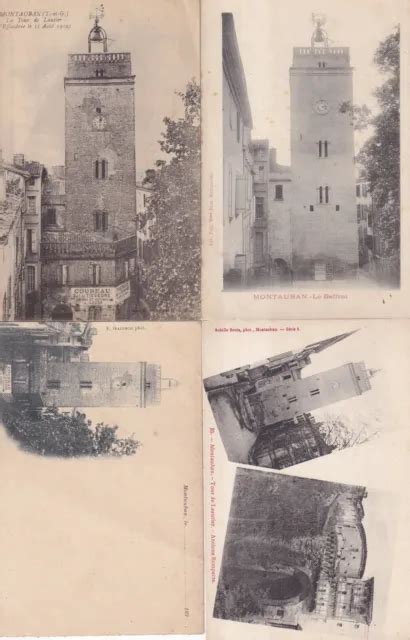 LOT DE 4 Cartes Postales Anciennes Postcards MONTAUBAN TARN ET GARONNE