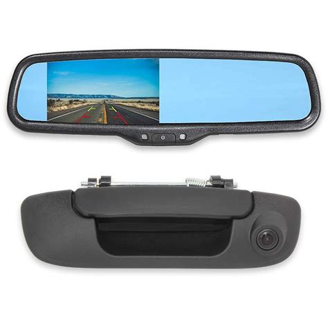 Eway Car Tailgate Handle Backup Camera With Rear View Mirror