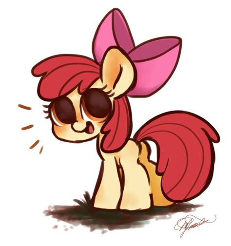 1724071 Safe Artist Oc Ponys Apple Bloom Earth Pony Pony Bow