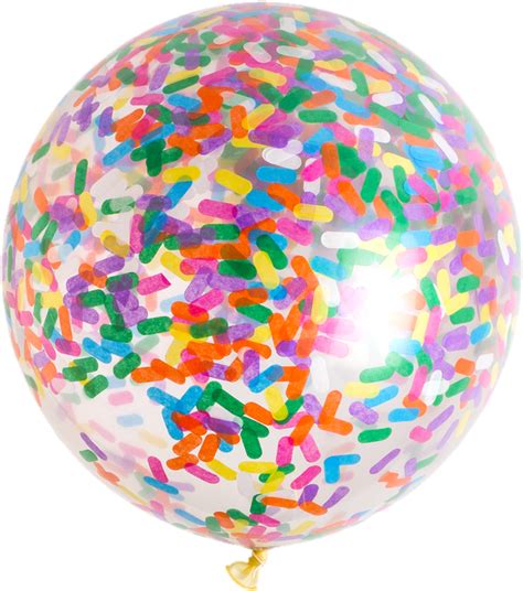 Confetti Balloon Shiny Sprinkles Transparent Png Aesthetic Balloon