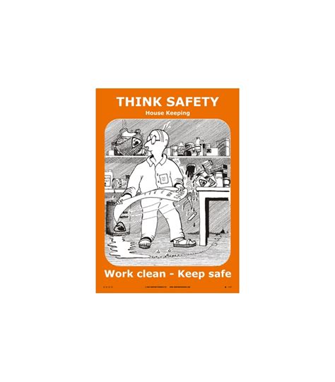 Safety Training Posters Think Safety White Vinyl Poster House