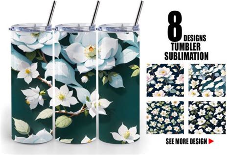 Tumbler Wrap Flower Seamless Pattern Graphic By Artnoy Creative Fabrica