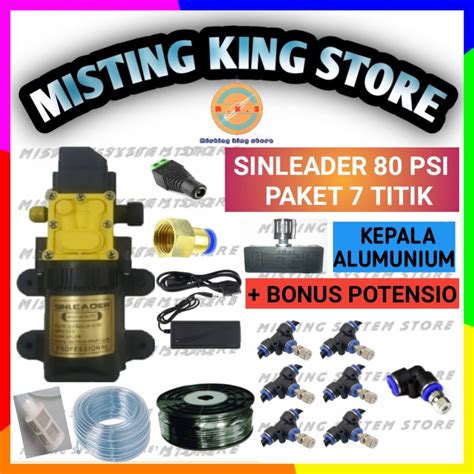 Jual PAKET MISTING 7 TITIK ALAT SIRAM MIST NOZZLE HEAD SPRAYER