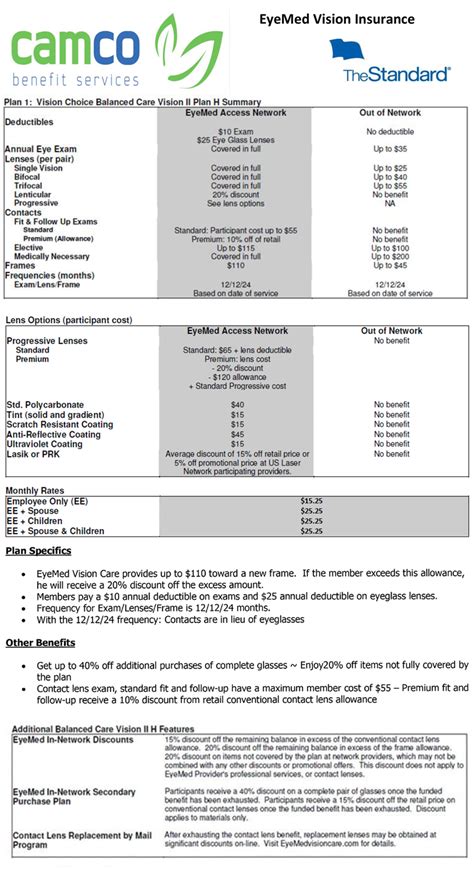 EyeMed Vision Insurance Plan | Camco Benefit Services