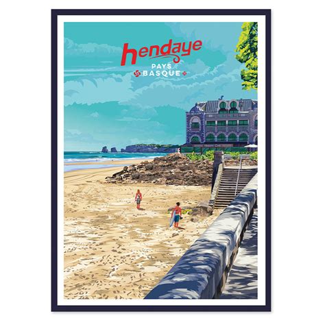 Hendaye Poster affiche image encadrée Cadr Aven