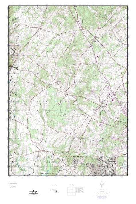 Mytopo Germantown Maryland Usgs Quad Topo Map