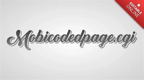 Mobicodedpage Cgi Gris Metal D Generador De Efectos De Texto