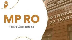 MP RO Prova Comentada Estratégia Educacional