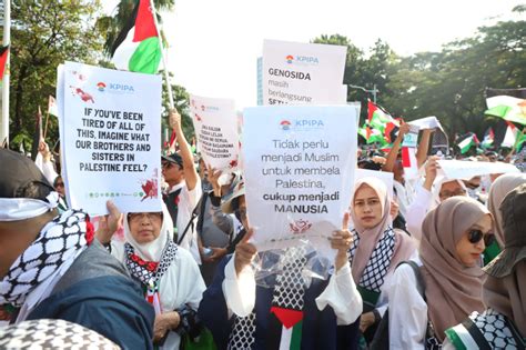 Ribuan Warga Gelar Aksi Solidaritas Bela Palestina Dan Aksi Solidaritas