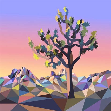 Polygon Art Captures The Vibrant Beauty Of Mountainscapes