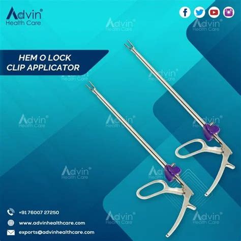 Stainless Steel Reusable Hemo Lock Clip Applicator For Laparoscopic