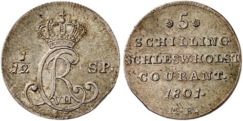 Christian VII 1766 1808 1 12 Speciestaler 5 Schilling 1801 Altona