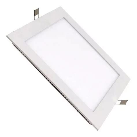 Panel Led 12w Cuadrado Embutir Luz Calida Macroled Color Blanco