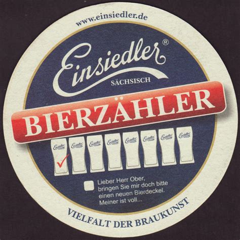 Bierdeckel Nummer Des Bierdeckels Brauerei Einsiedler Stadt