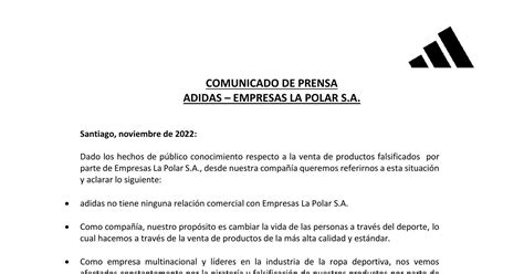 Comunicado De Prensa Adidas La Polar V Final Docx Docdroid