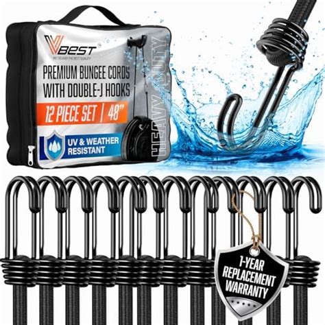 Ultimate Outdoor Bungee Cord Assortment Heavy Duty Set Of Bungee