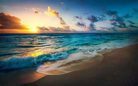 HD Wallpaper Sunset Sea Coast Wallpaper Flare