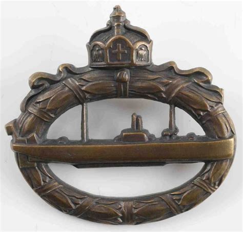 Sold At Auction WWI IMPERIAL GERMAN U BOAT BADGE IN BRONZE