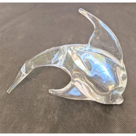 1980s Murano Style Art Glass Dolphin Paperweight Chairish