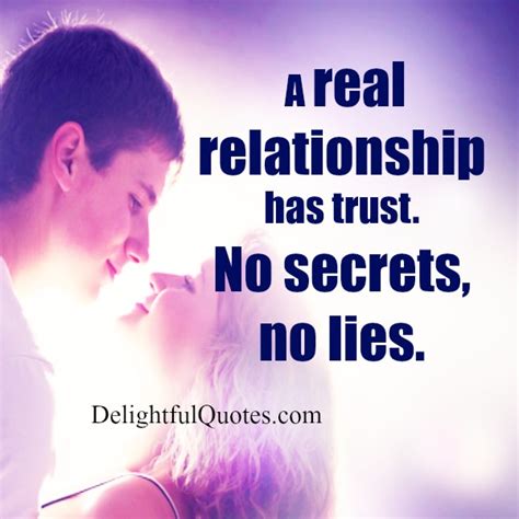 A Real Relationship Has Trust Delightful Quotes