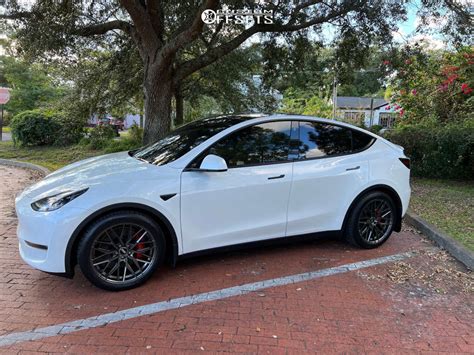 Tesla Model Y Looks Quite Bold On Gold Vossen Wheels Atelier Yuwa Ciao Jp