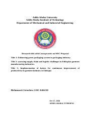 Memisc Assignment Docx Addis Ababa University Addis Ababa