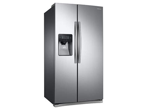 25 Cu Ft Side By Side Refrigerator With Led Lighting Refrigerators Rs25j500dsraa Samsung Us