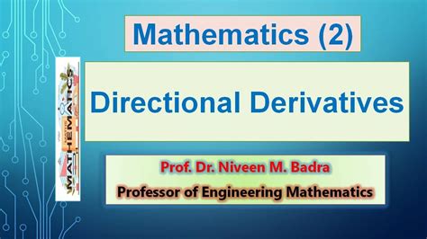 Directional Derivatives Youtube