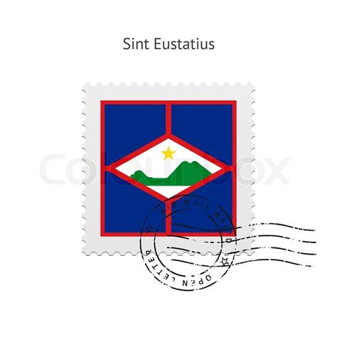 Sint Eustatius Flag Postage Stamp | Stock vector | Colourbox