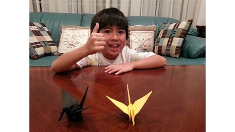 Origami Boy Crane Of Good Luck Youtube