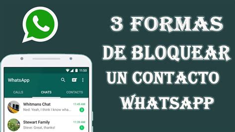 3 Formas De Bloquear Un Contacto De Whatsapp Youtube