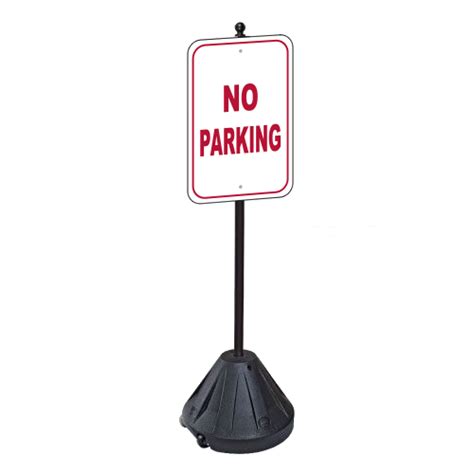 No Parking Sign with Portable Pole