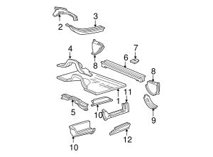 1992 2014 Ford Floor Side Rail Reinforcement F2UZ 15106A97 A QuirkParts