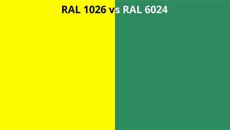 Ral 1026 Vs 6024 Ral Colour Chart Uk