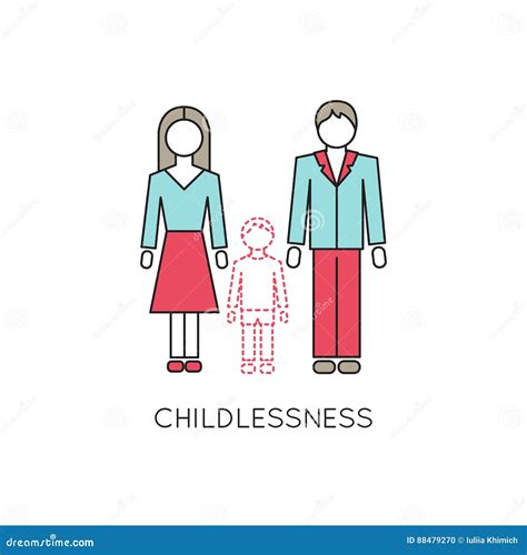 Childlessness line icon stock vector. Illustration of barrenness - 88479270