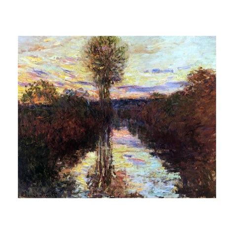 Claude Oscar Monet The Small Arm Of The Seine At Mosseaux Evening Wall