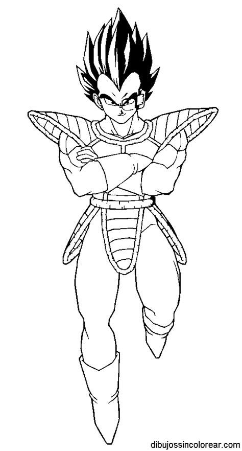 Dibujos Sin Colorear Dibujos De Vegeta Dragonball Para Colorear