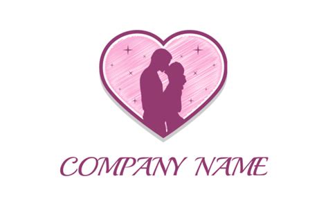 Attractive Couple Logos Lovers Logo Maker