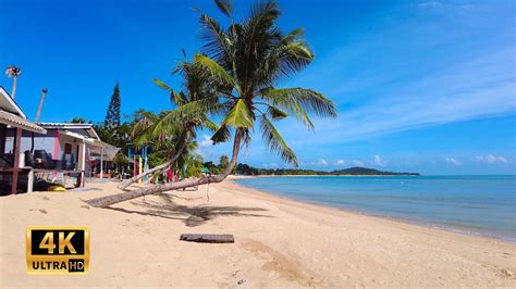 Koh Samui Maenam Beach 4k Walking Tour Thaiand 2021 Virtual