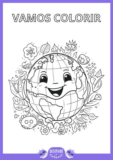 Desenho Do Mundo Para Colorir - 9