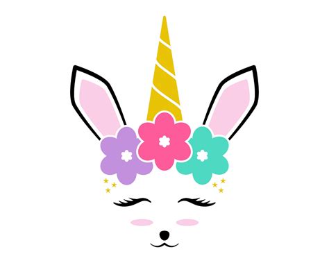 Bunny Unicorn Svg Bunny Svg Bunnycorn Svg Face Svg Bunny Etsy