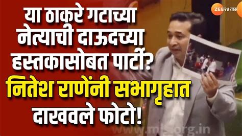 Nitesh Rane उद्धव ठाकरे गटाच्या नेत्याची दाऊदचा हस्तकासोबत पार्टी