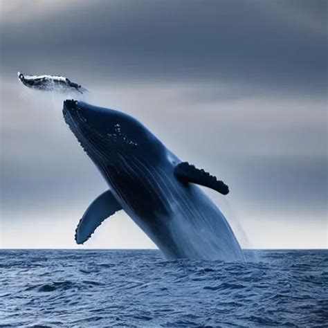 Giant Whale Flying Through The Clouds Of A Planet Stable Diffusion