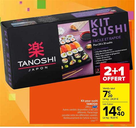 Promo Kit Pour Sushi Tanoshi Chez Carrefour Icatalogue Fr